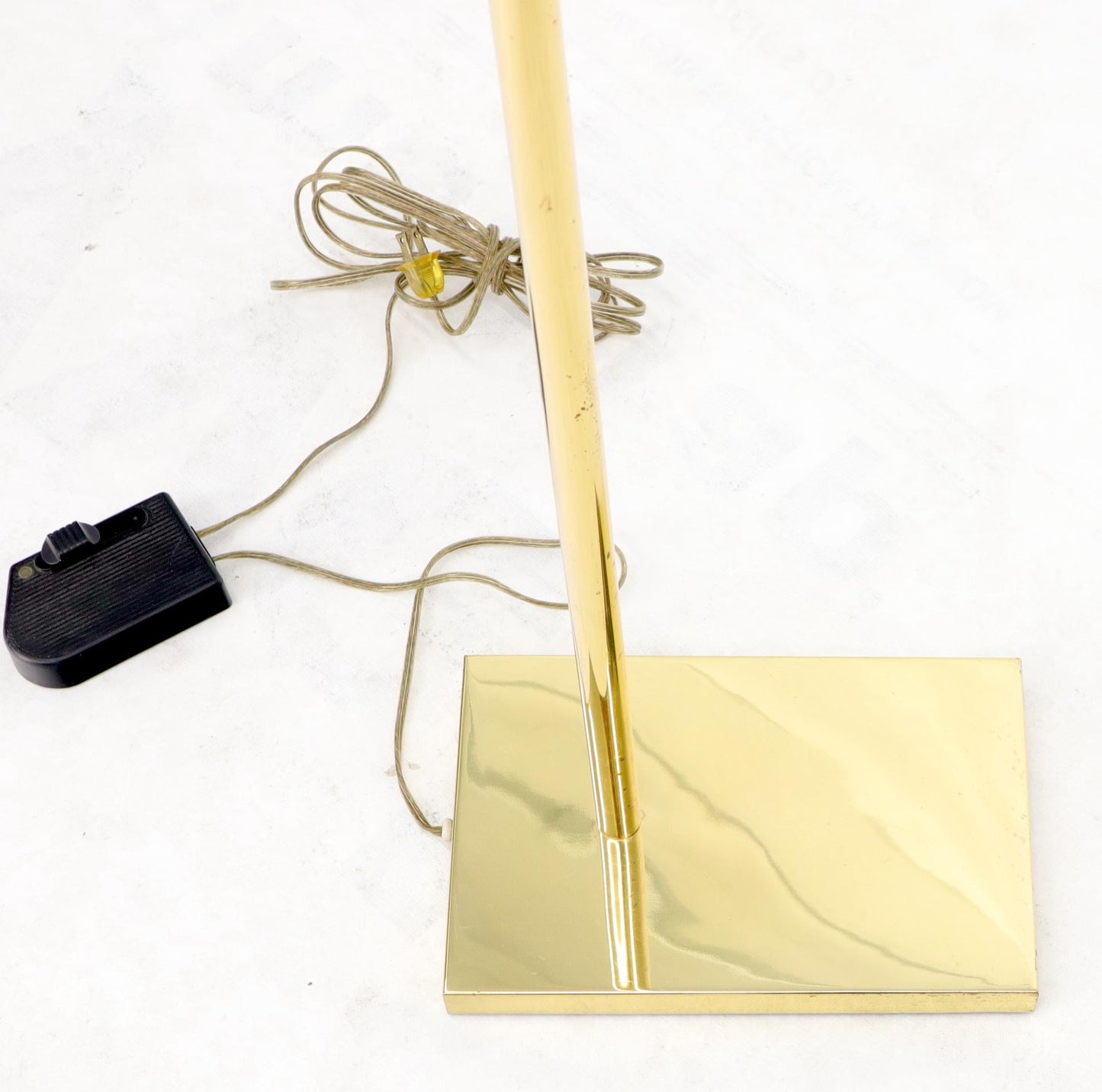 EstablishedLines Solid Brass Fully Articulated Glass Scallop Shape Adjustable Height Floor Lamp