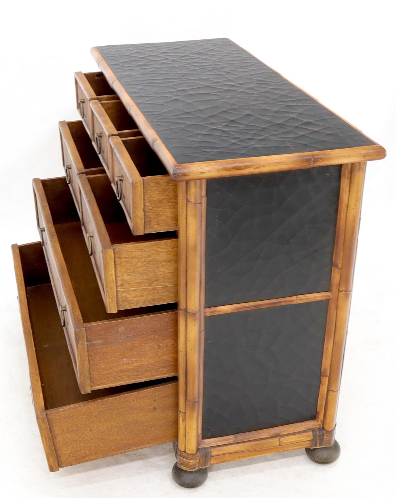 EstablishedLines Rattan 7 Drawer Bachelor Chest of Drawers by Baker