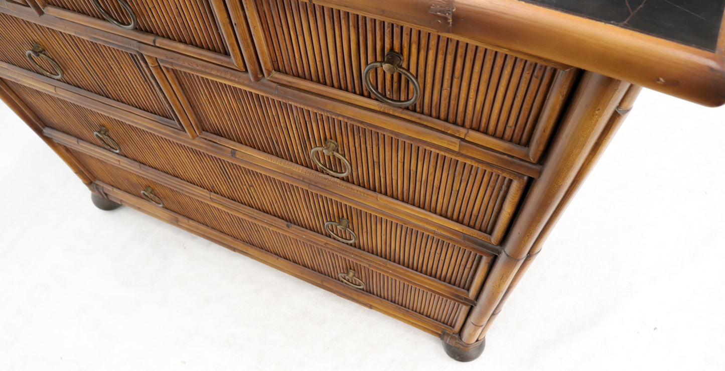 EstablishedLines Rattan 7 Drawer Bachelor Chest of Drawers by Baker