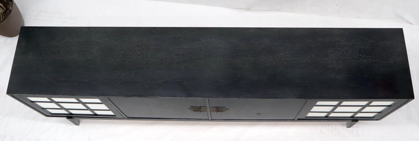 EstablishedLines Ebonized Cerused Walnut Long Credenza Dresser