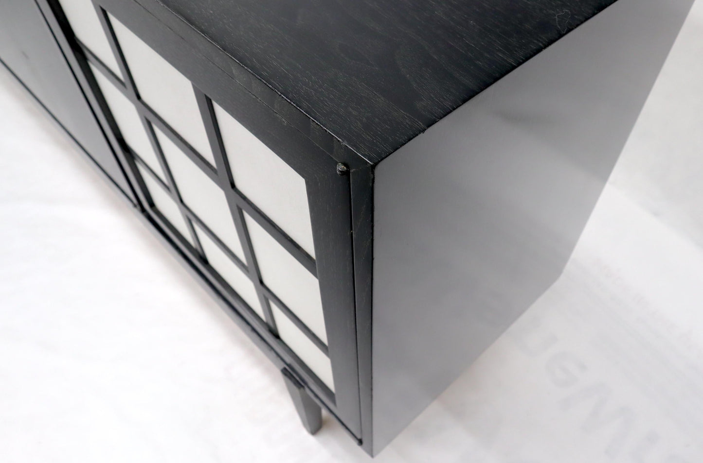 EstablishedLines Ebonized Cerused Walnut Long Credenza Dresser