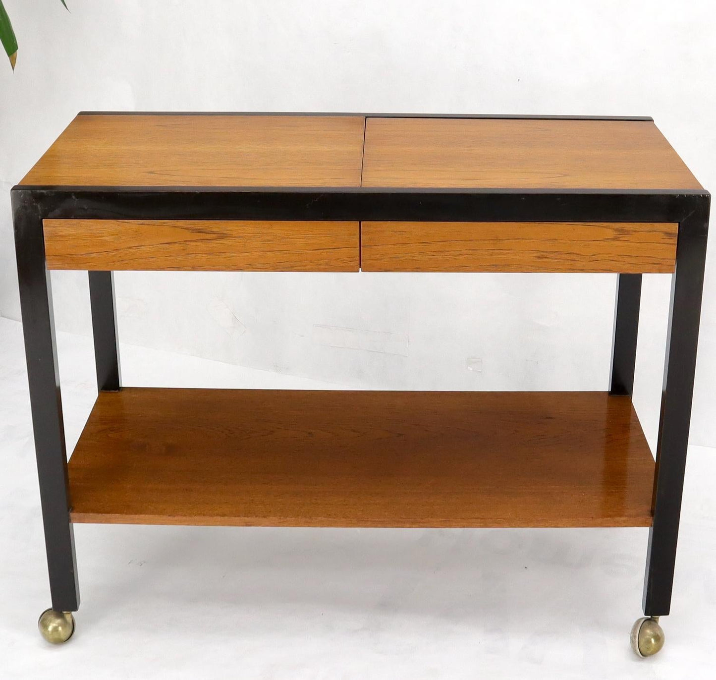 EstablishedLines Harvey Prober Expandable Rolling Serving Two Tier Cart Table Console