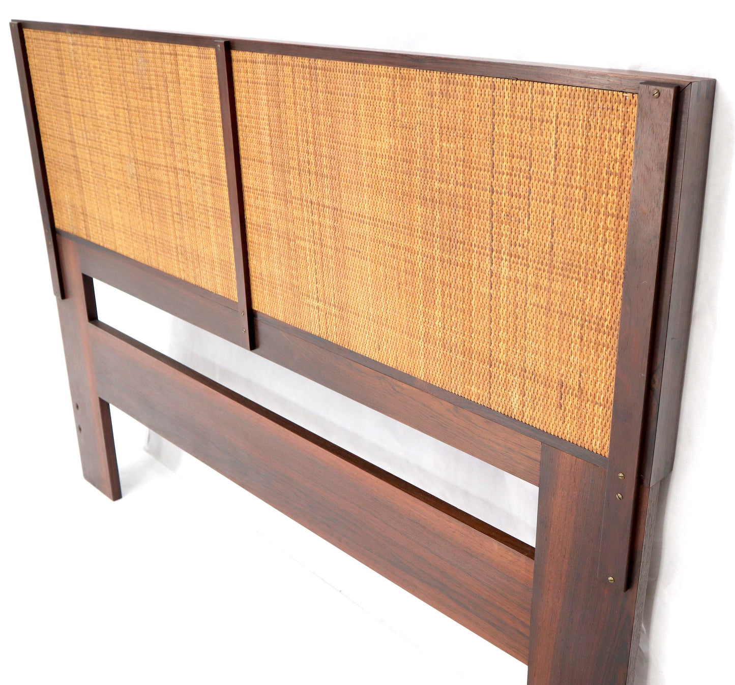 EstablishedLines Reversible Cane to Rosewood Queen Size Headboard Bed