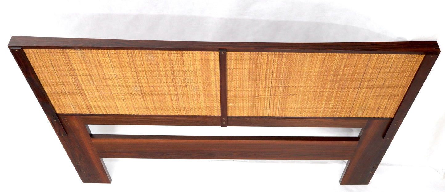 EstablishedLines Reversible Cane to Rosewood Queen Size Headboard Bed