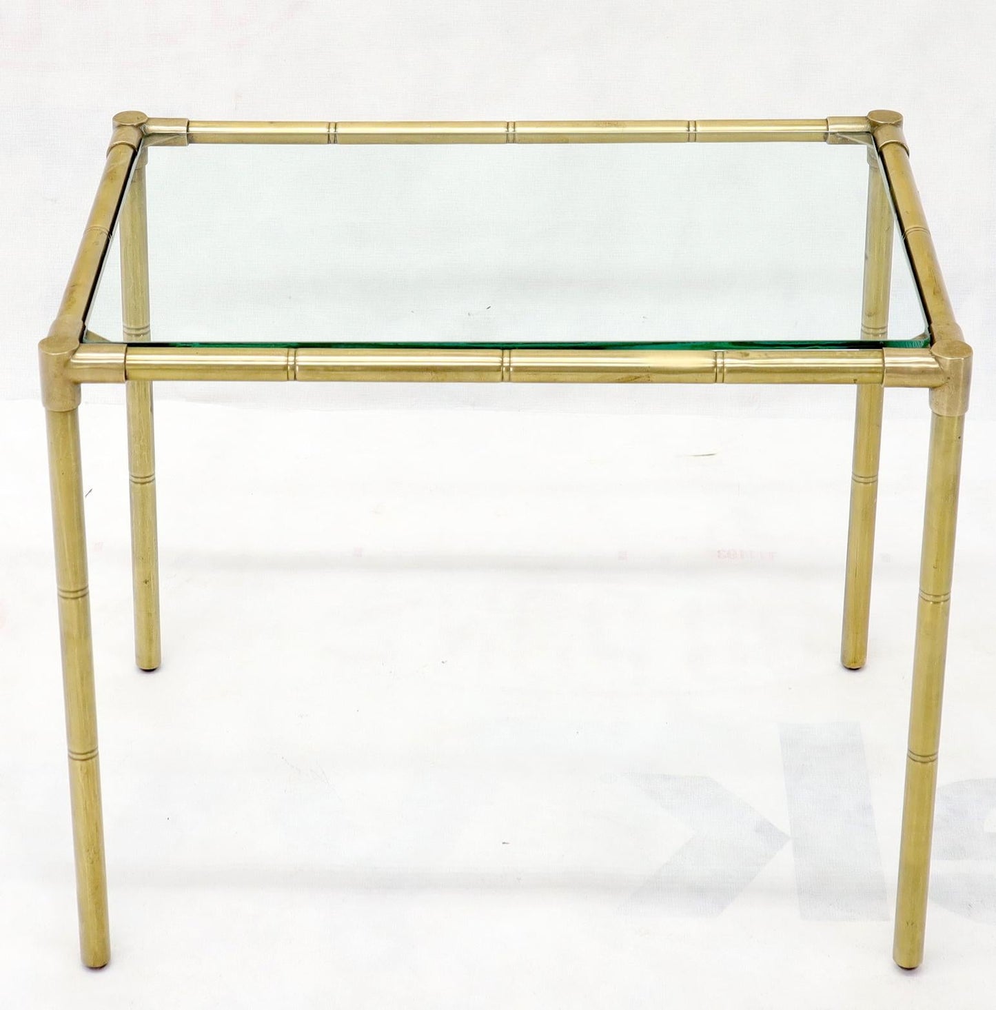 EstablishedLines Quality Solid Brass Faux Bamboo Italian Mid Modern Nesting Tables