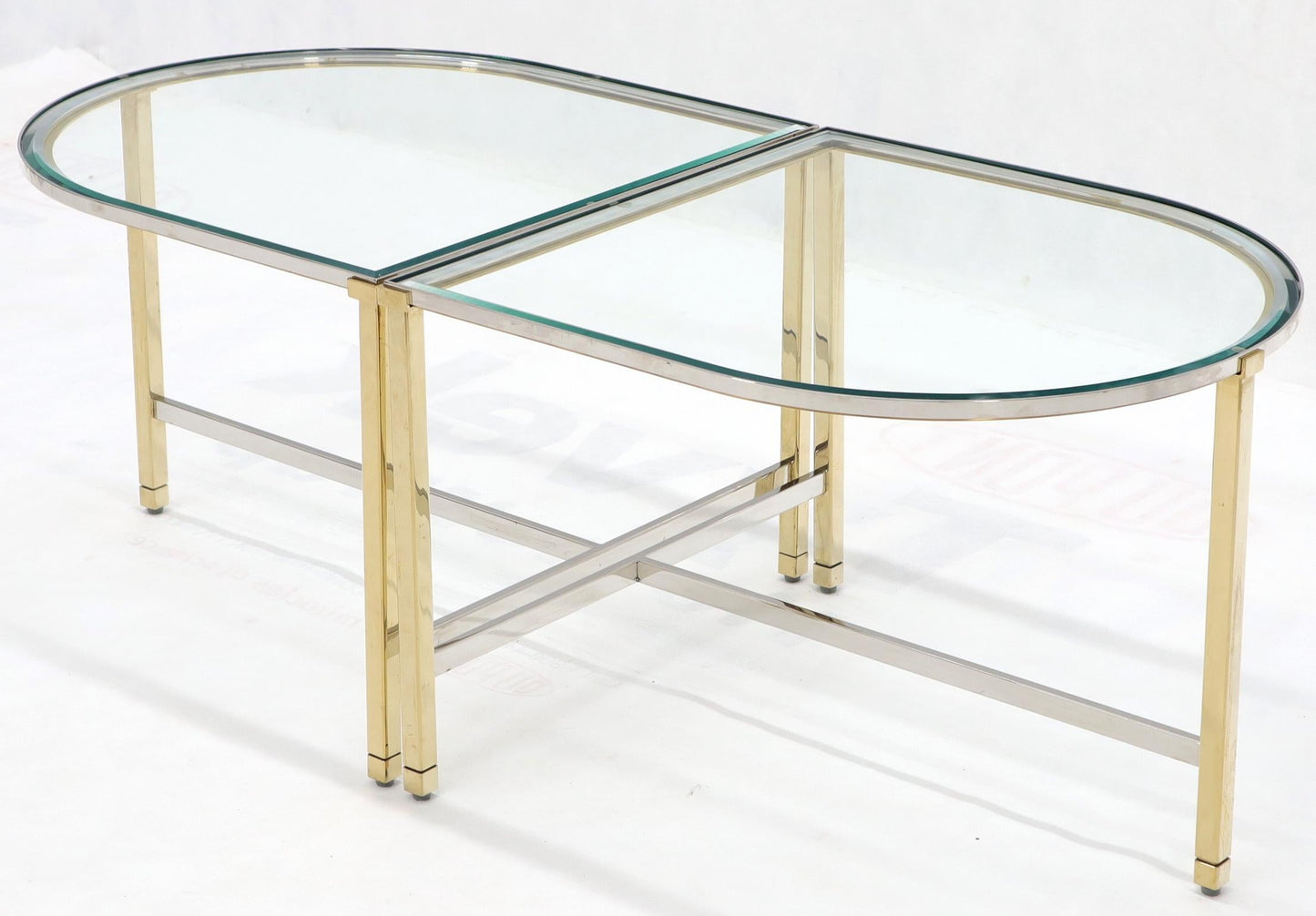 EstablishedLines Racetrack Oval Shape Two Pieces Coffee Table