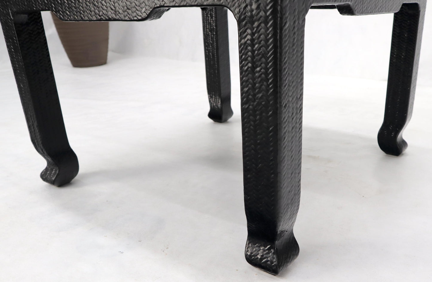 EstablishedLines Mid-Century Modern Cloth Wrapped Square Side End Table