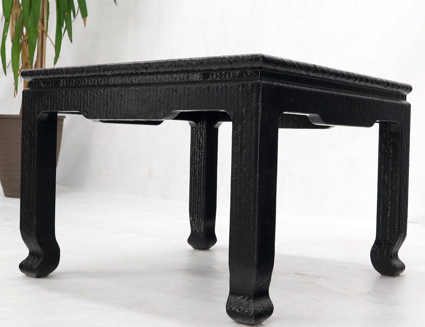 EstablishedLines Mid-Century Modern Cloth Wrapped Square Side End Table
