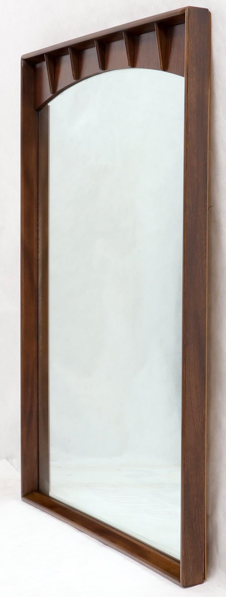 EstablishedLines Large Rectangle Mid-Century Modern Walnut Wall Mirror