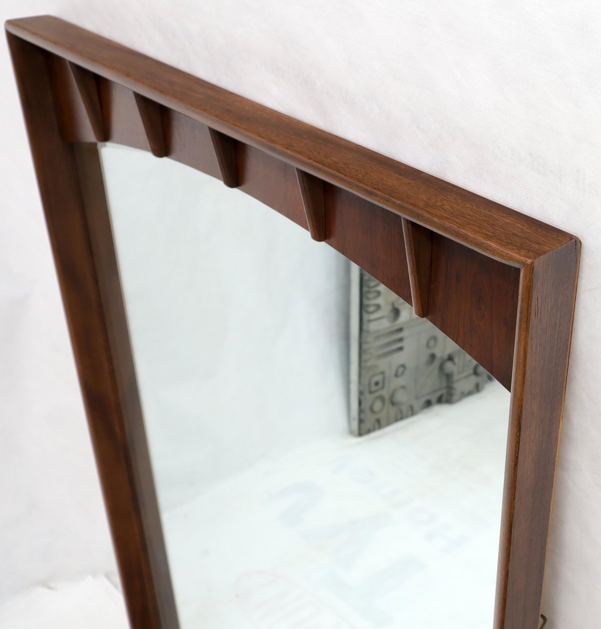 EstablishedLines Large Rectangle Mid-Century Modern Walnut Wall Mirror