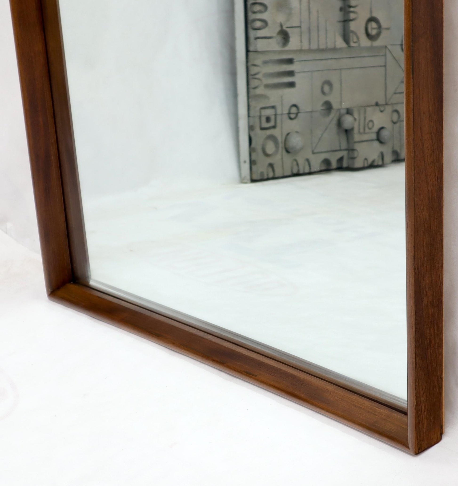 EstablishedLines Large Rectangle Mid-Century Modern Walnut Wall Mirror