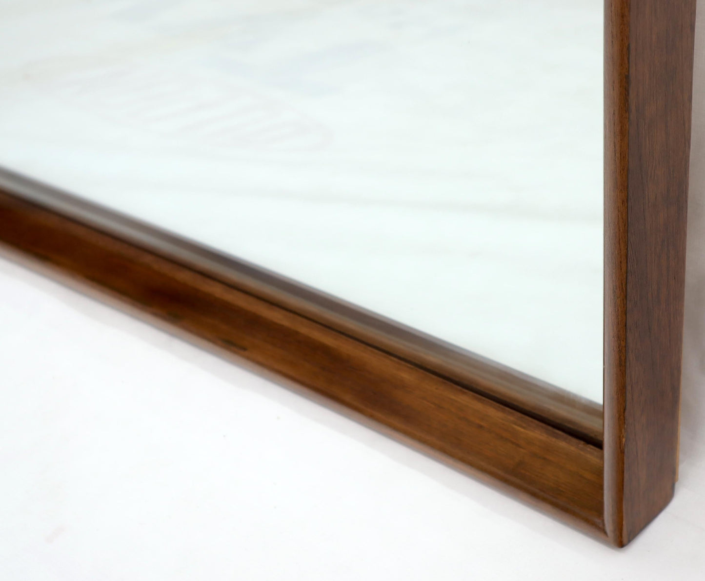 EstablishedLines Large Rectangle Mid-Century Modern Walnut Wall Mirror