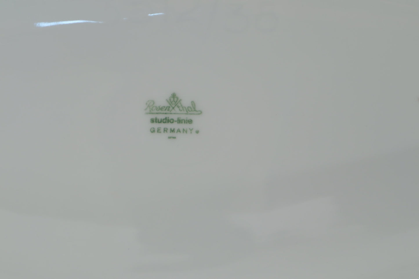 EstablishedLines Large Square Boat Shape Artist Decorated & Signed Vase by Rosenthal, Germany