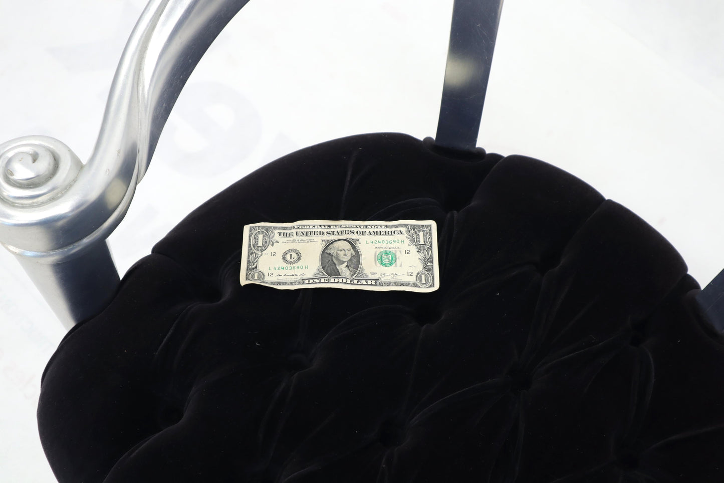 EstablishedLines Four Italian Silver Leaf Decorated Carved Frames Rounded Barrel Back Shape Chair