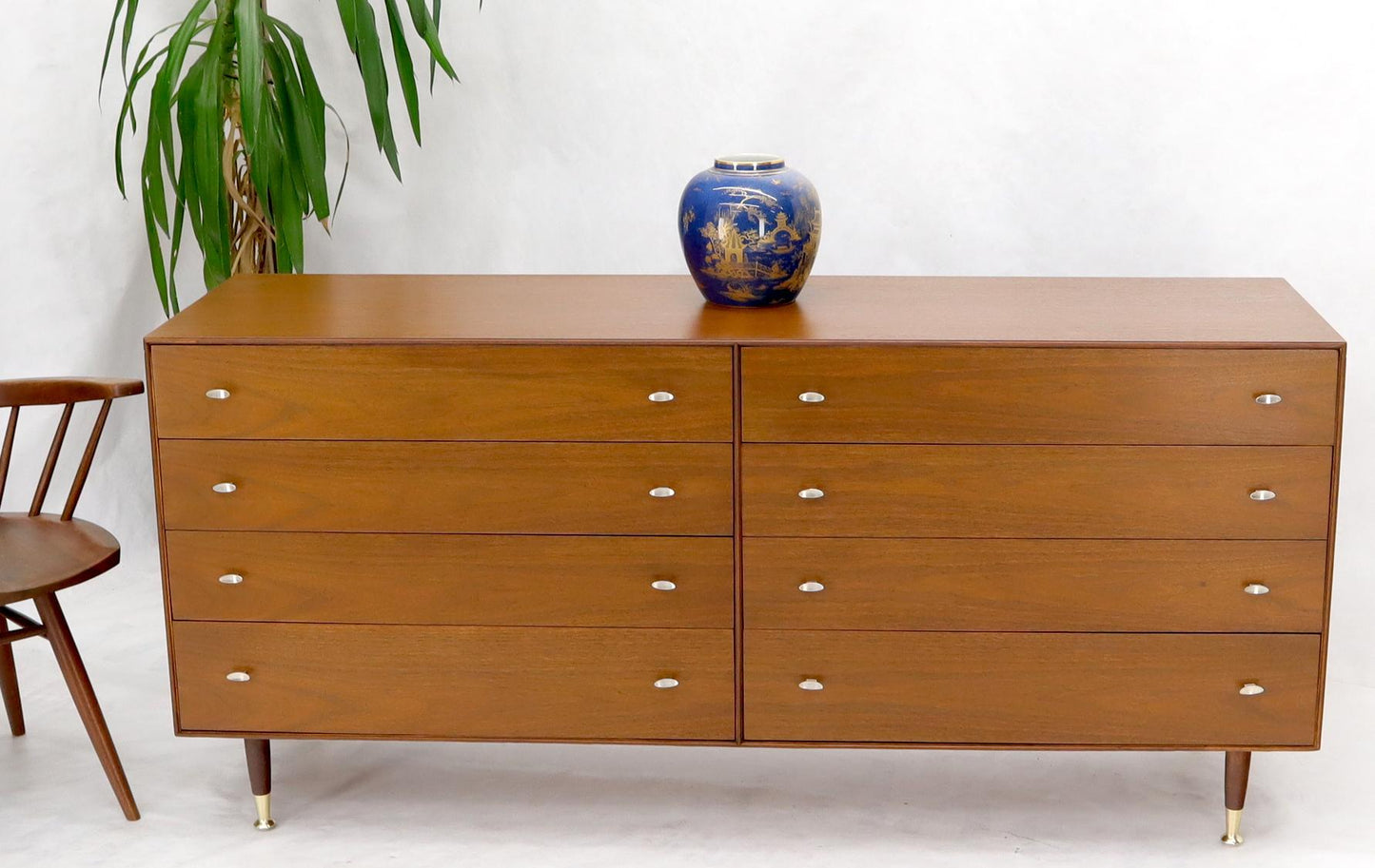 EstablishedLines Pair of Restored Long Walnut Dressers Credenzas
