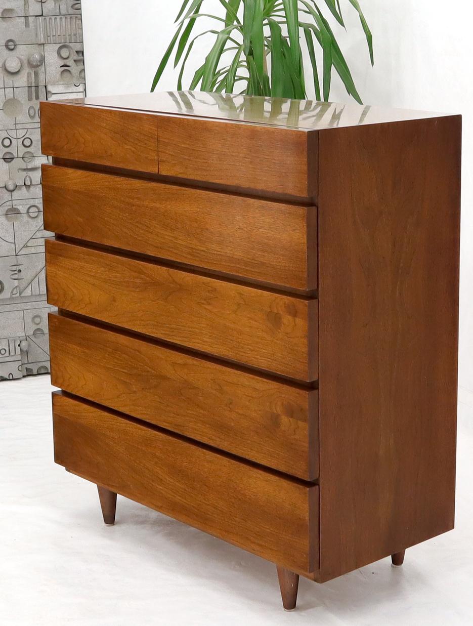EstablishedLines American Walnut Block Front Drawers High Chest Dresser American of Martinsville