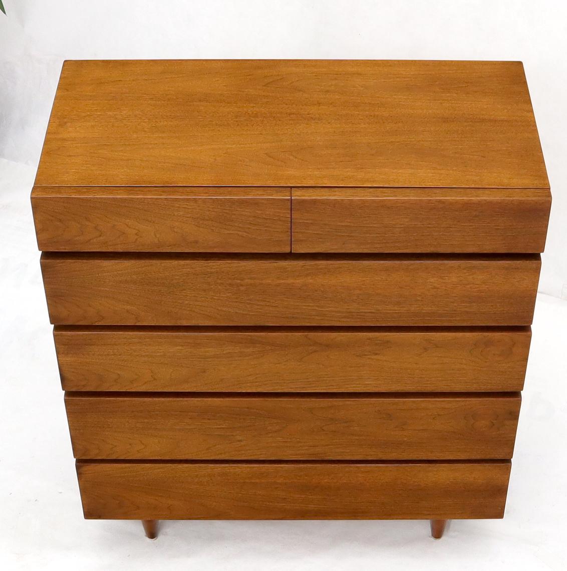 EstablishedLines American Walnut Block Front Drawers High Chest Dresser American of Martinsville