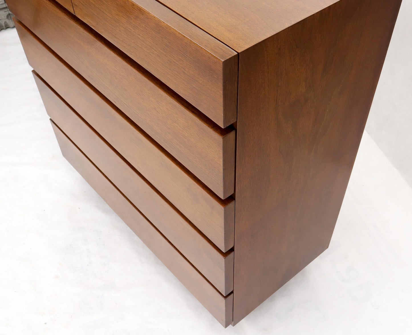 EstablishedLines American Walnut Block Front Drawers High Chest Dresser American of Martinsville