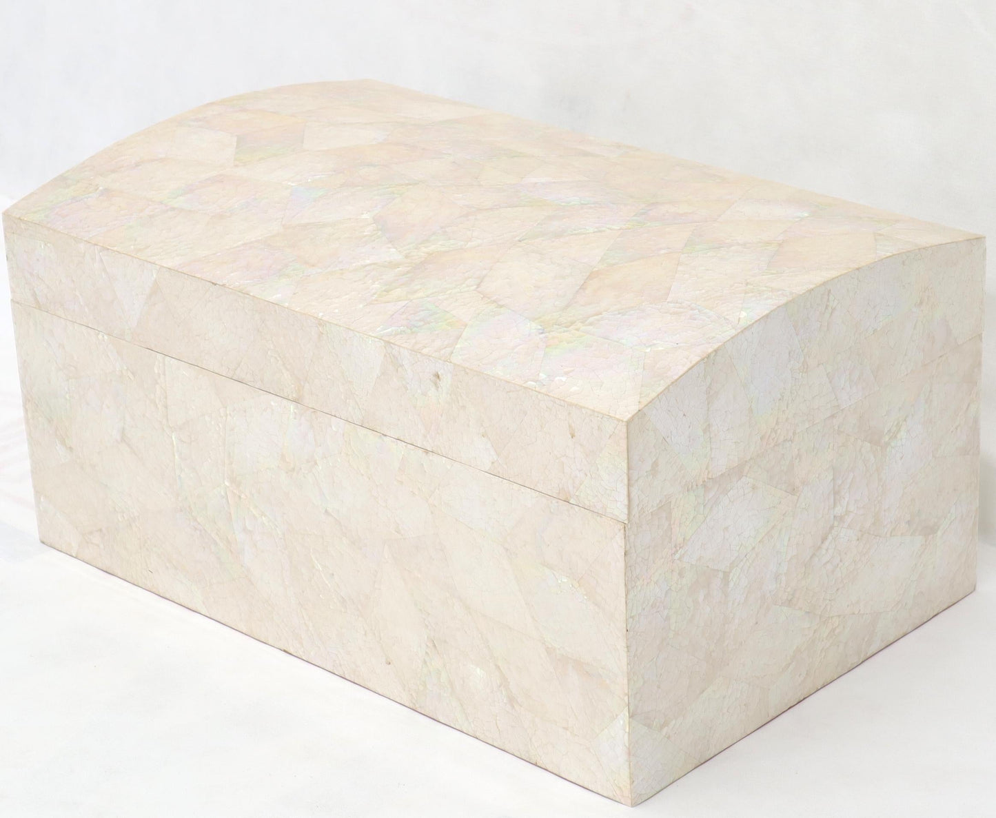 EstablishedLines Large Dome Shape Mother of Pearl Decorated Jewelry Box or Small Truck