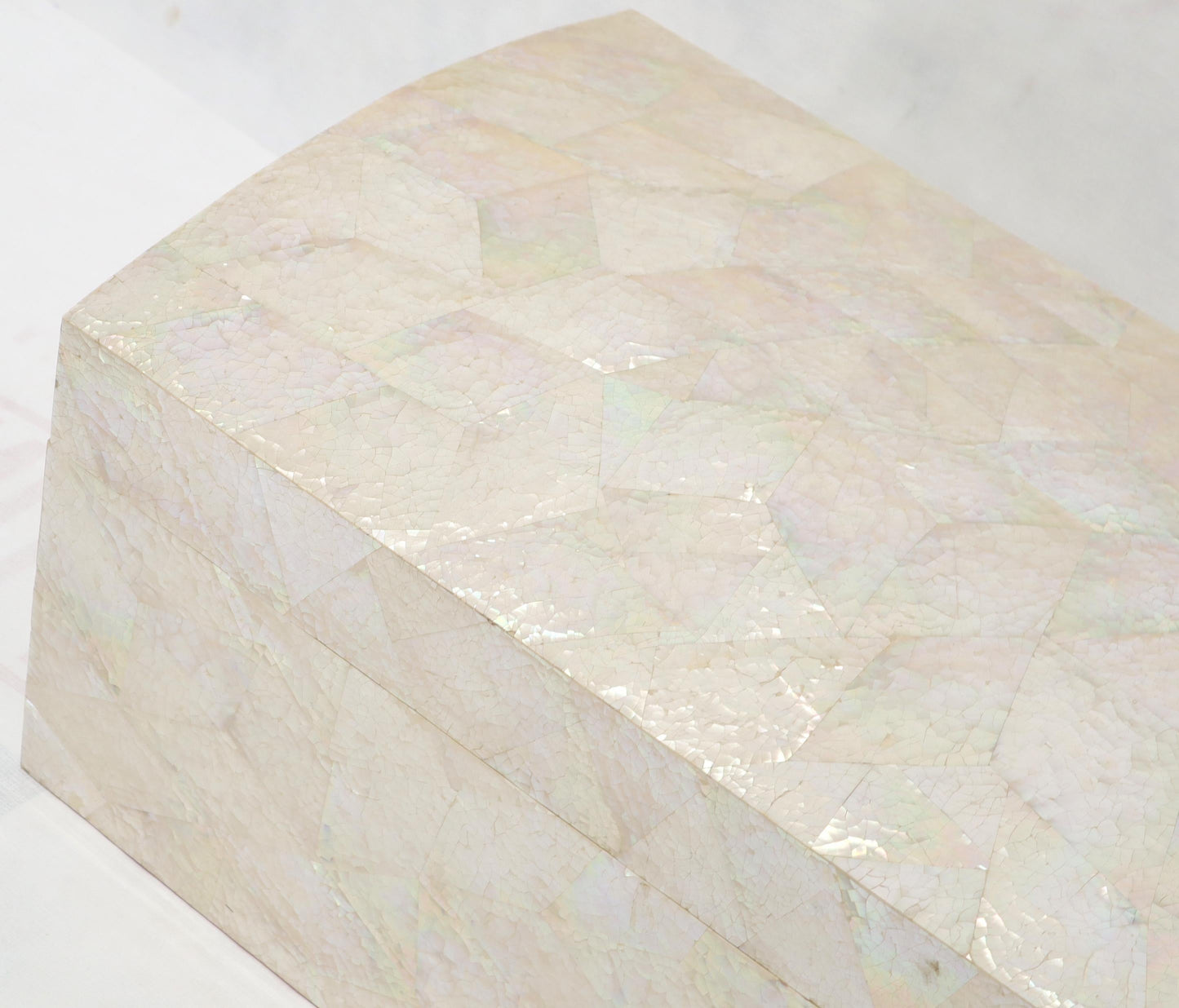 EstablishedLines Large Dome Shape Mother of Pearl Decorated Jewelry Box or Small Truck