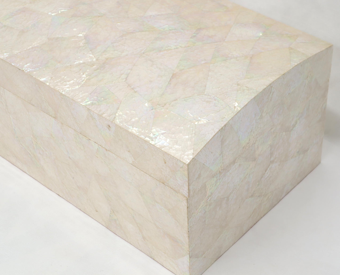 EstablishedLines Large Dome Shape Mother of Pearl Decorated Jewelry Box or Small Truck