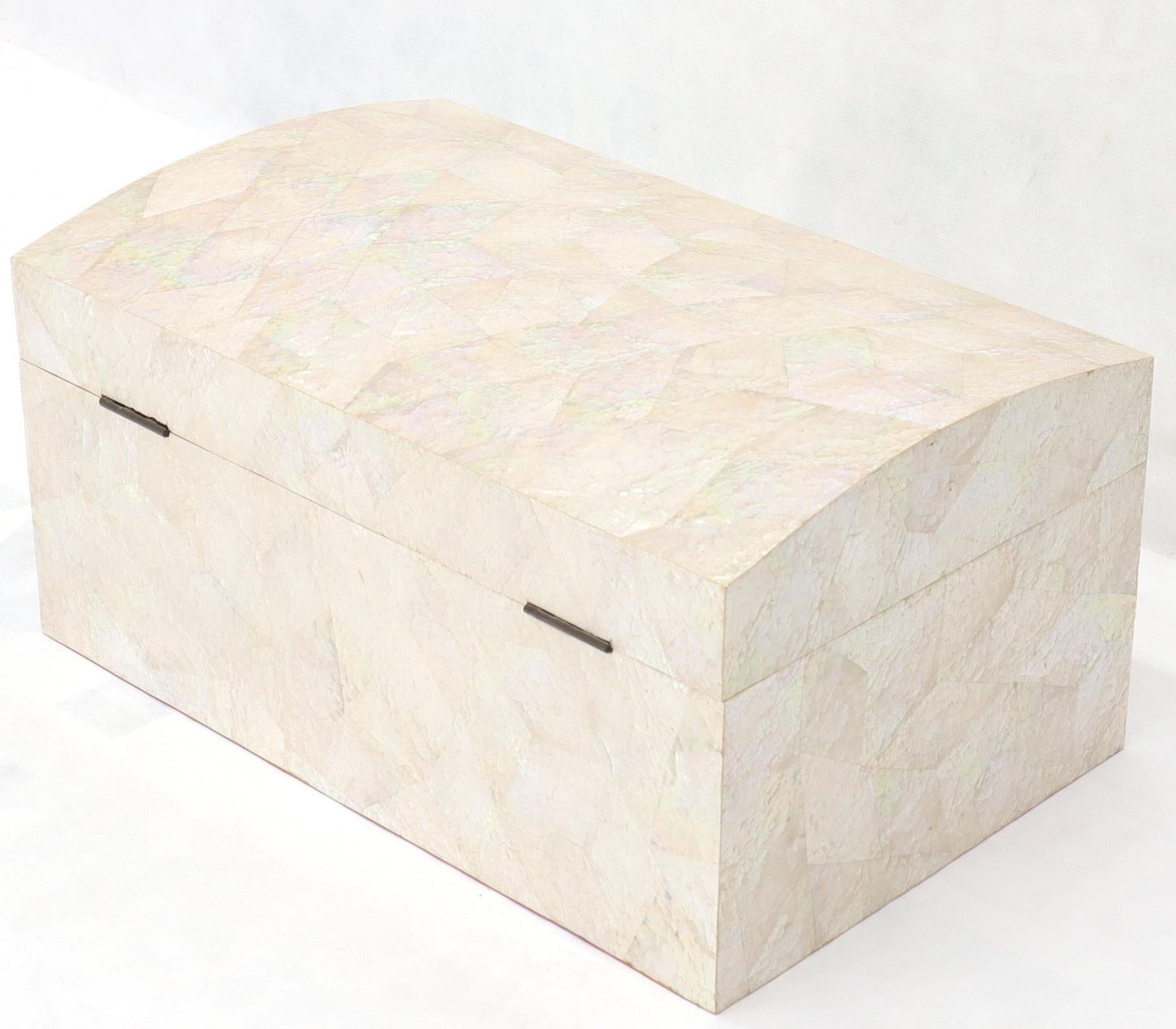 EstablishedLines Large Dome Shape Mother of Pearl Decorated Jewelry Box or Small Truck