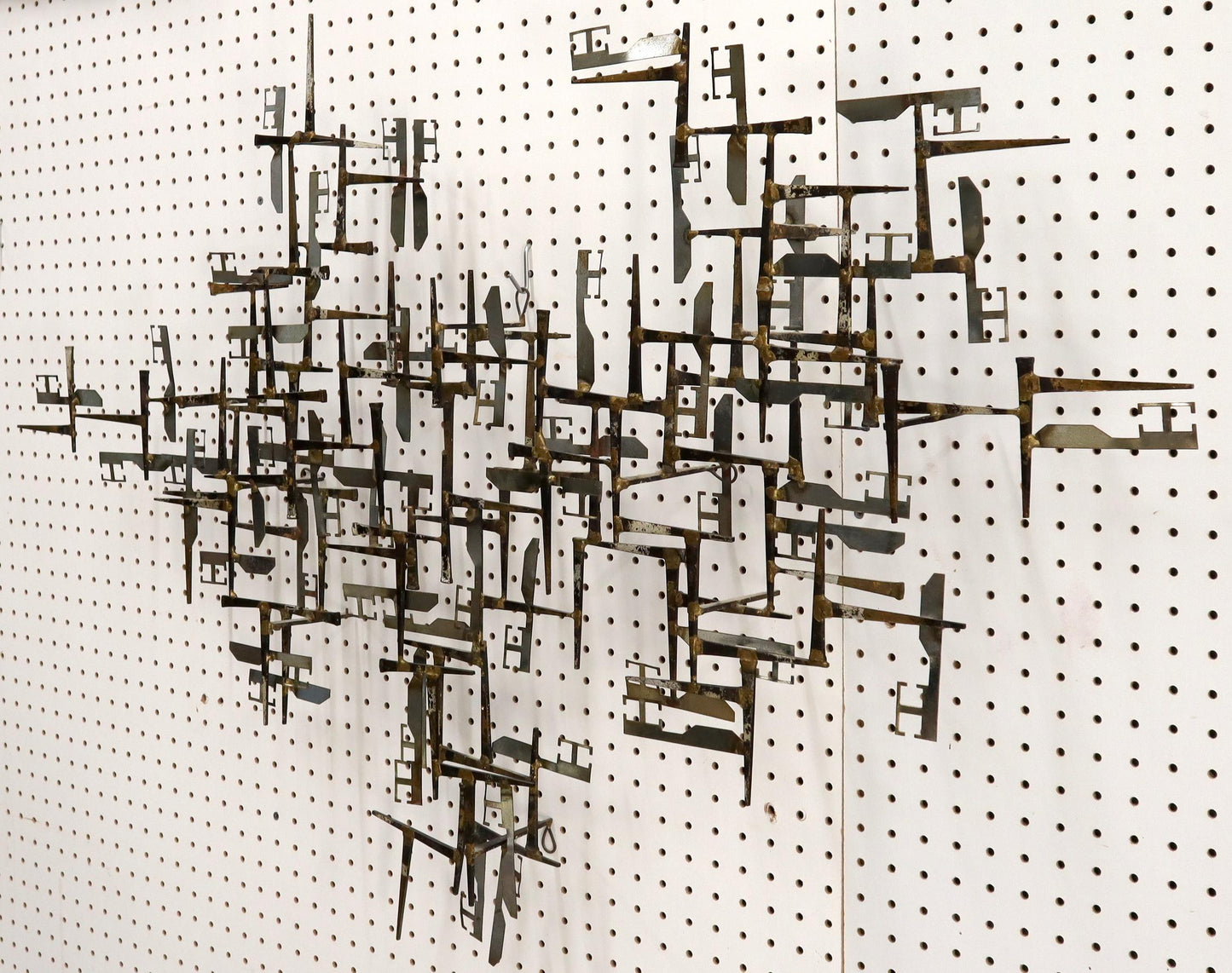 EstablishedLines Large William Bowie Abstract Wall Nail Sculpture