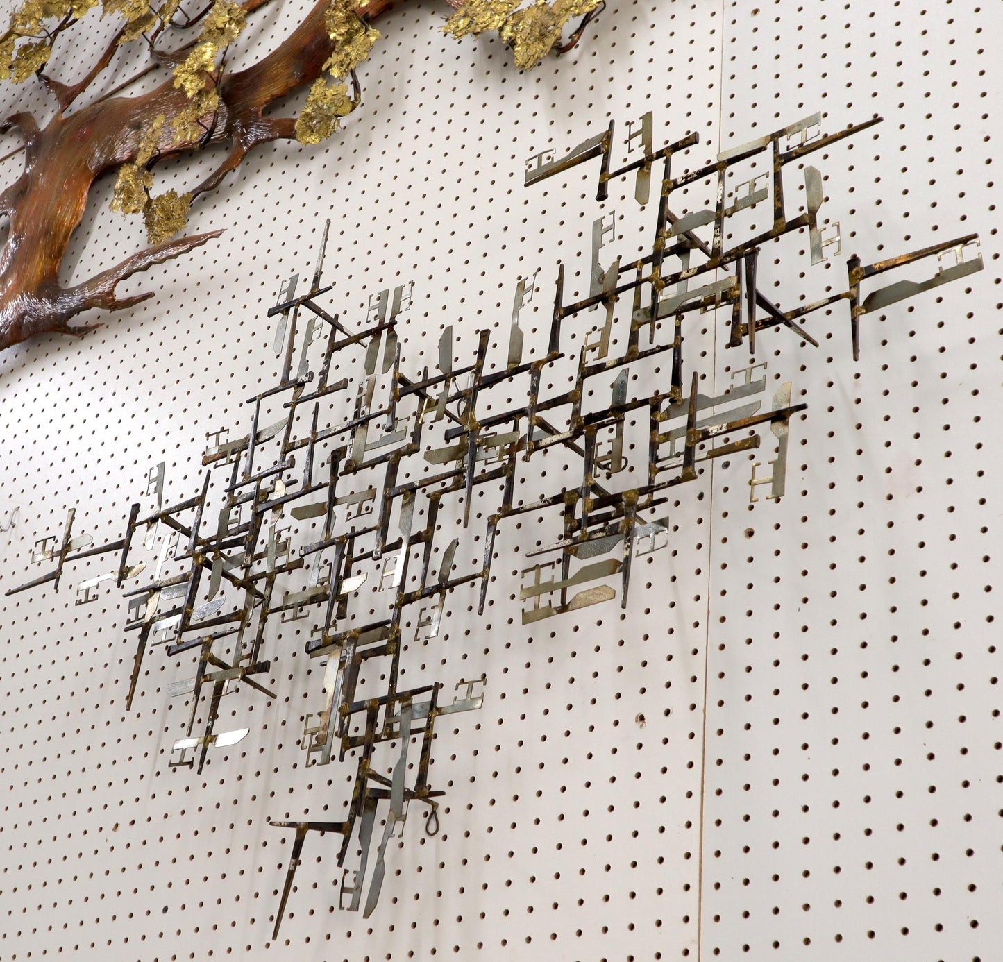 EstablishedLines Large William Bowie Abstract Wall Nail Sculpture
