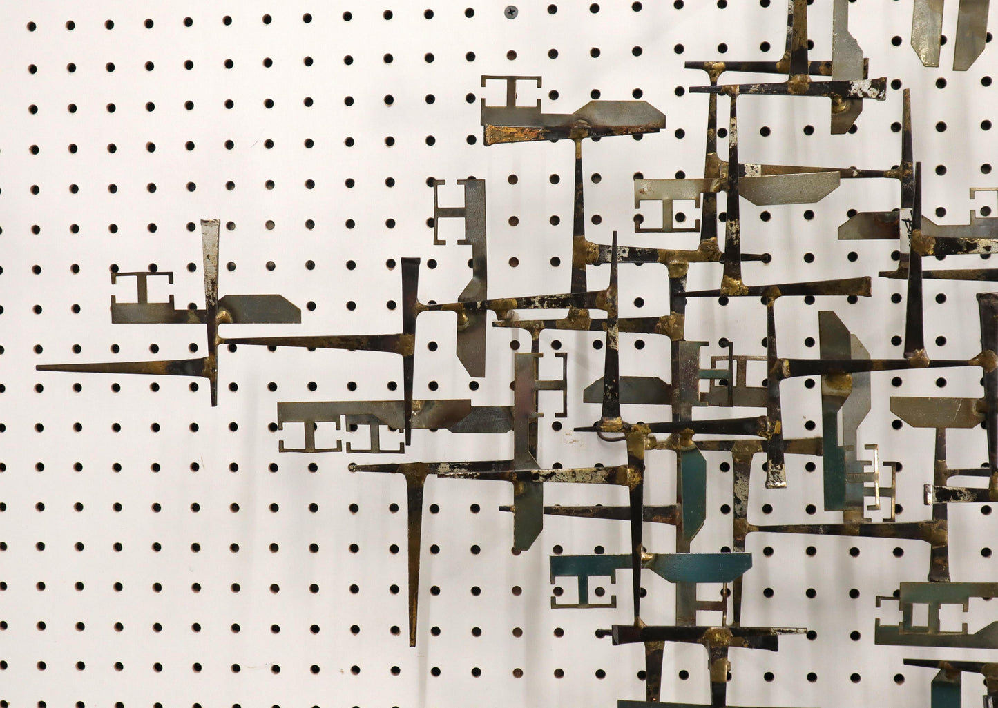 EstablishedLines Large William Bowie Abstract Wall Nail Sculpture