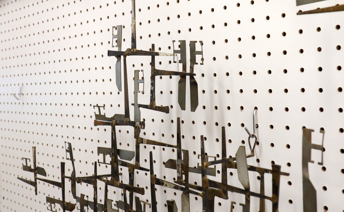 EstablishedLines Large William Bowie Abstract Wall Nail Sculpture