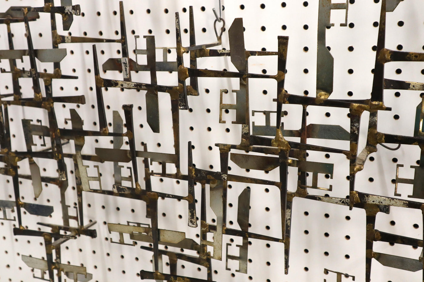 EstablishedLines Large William Bowie Abstract Wall Nail Sculpture
