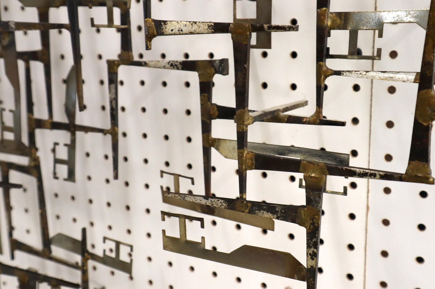 EstablishedLines Large William Bowie Abstract Wall Nail Sculpture