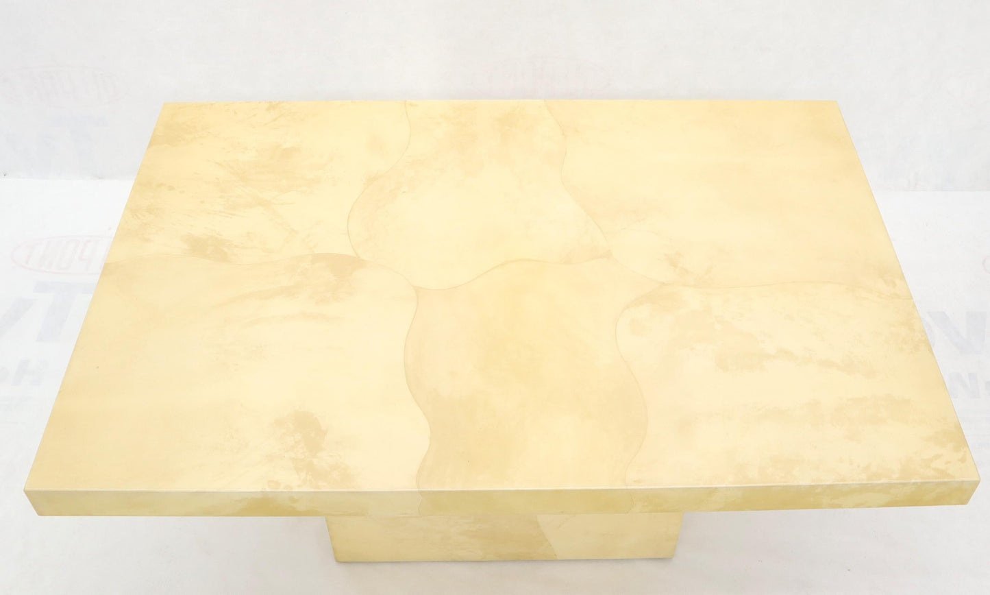 EstablishedLines Lacquered Parchment Goat Skin Dining Conference Table