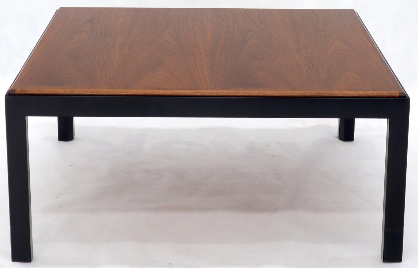 EstablishedLines Square Walnut Top Ebonized Base Center Coffee Table