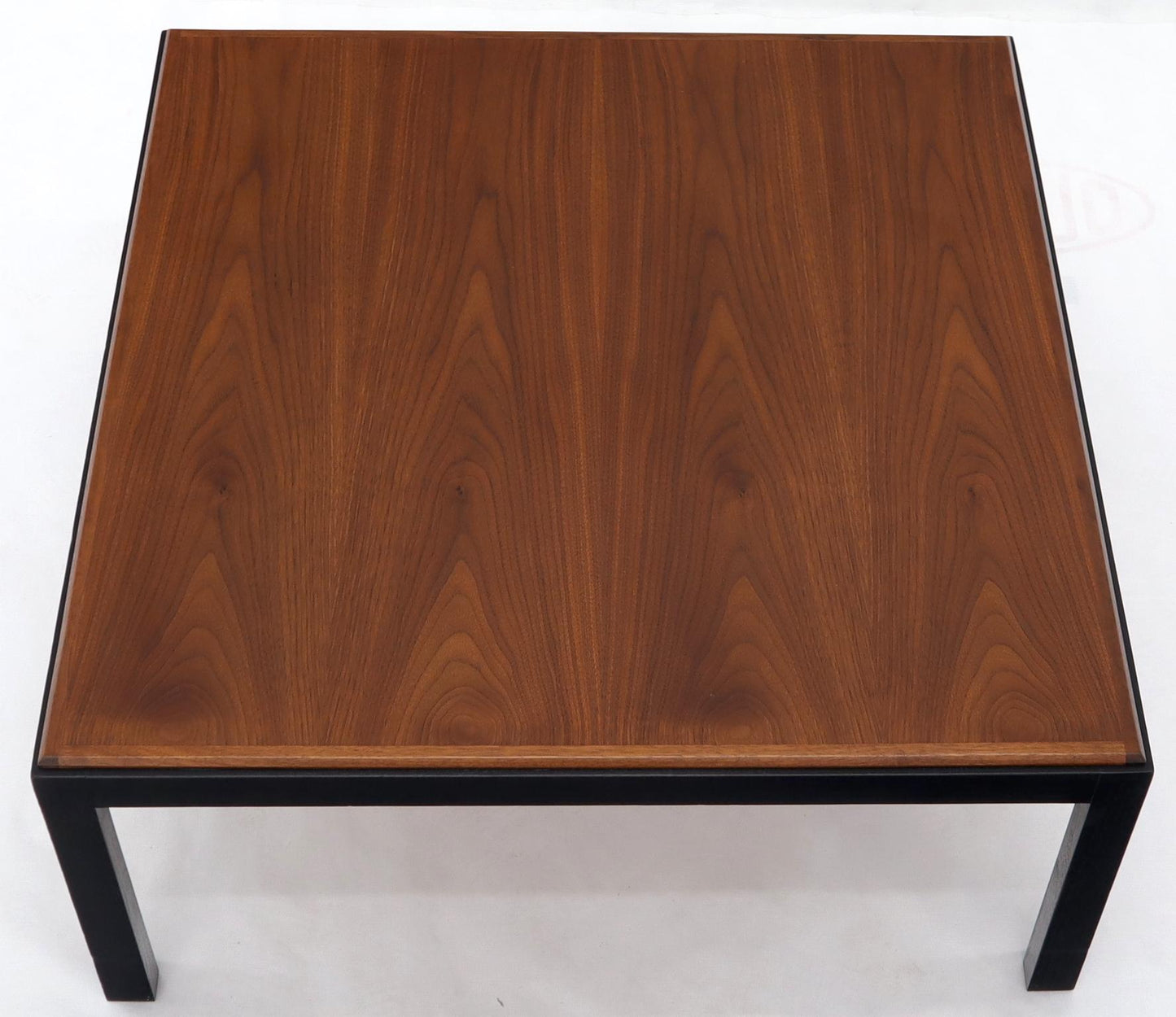 EstablishedLines Square Walnut Top Ebonized Base Center Coffee Table