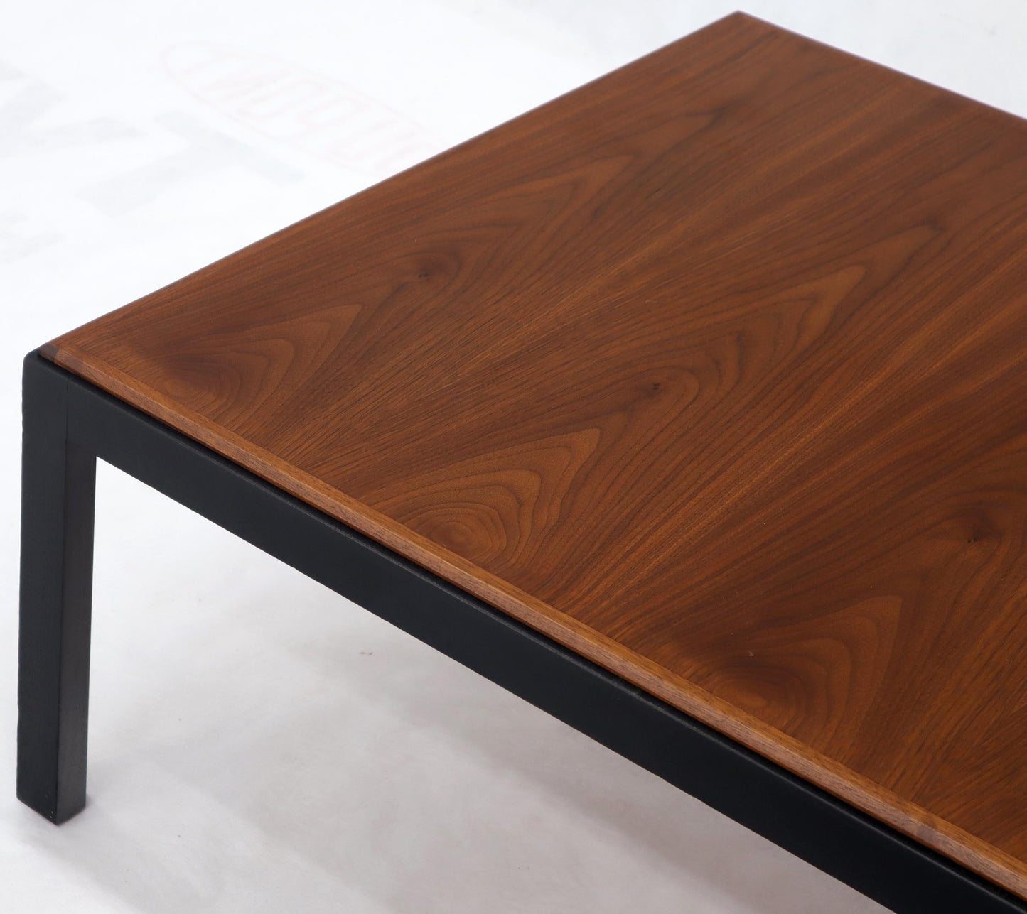 EstablishedLines Square Walnut Top Ebonized Base Center Coffee Table