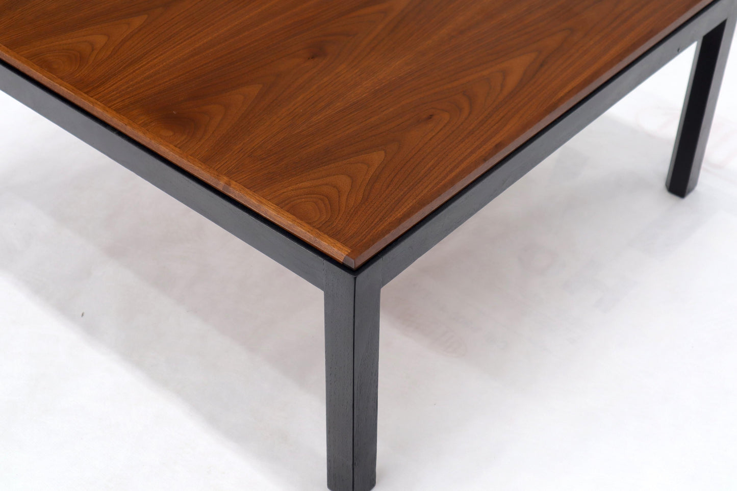 EstablishedLines Square Walnut Top Ebonized Base Center Coffee Table