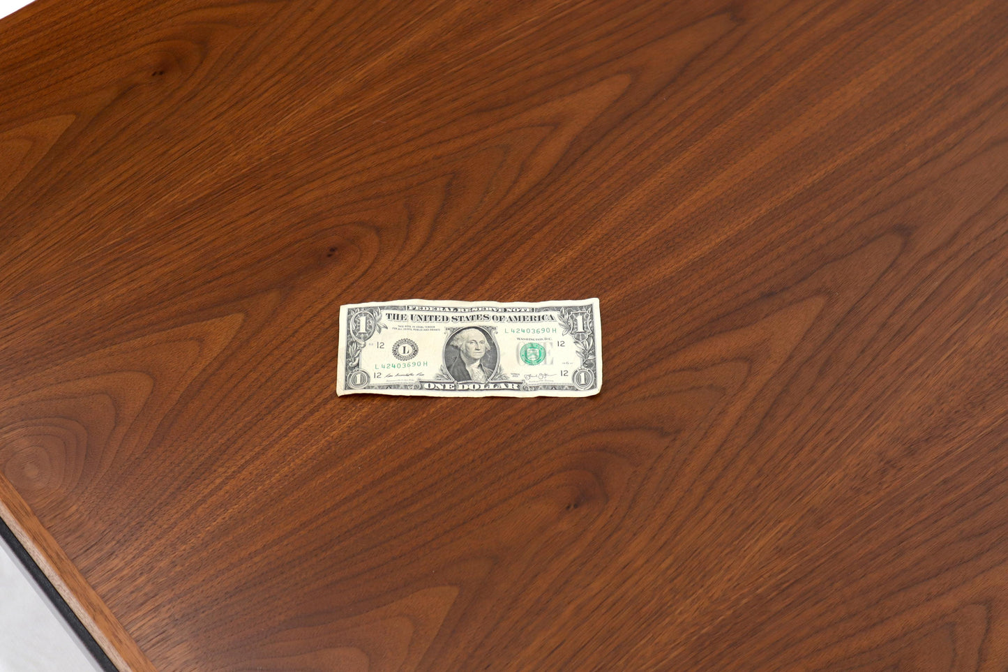 EstablishedLines Square Walnut Top Ebonized Base Center Coffee Table