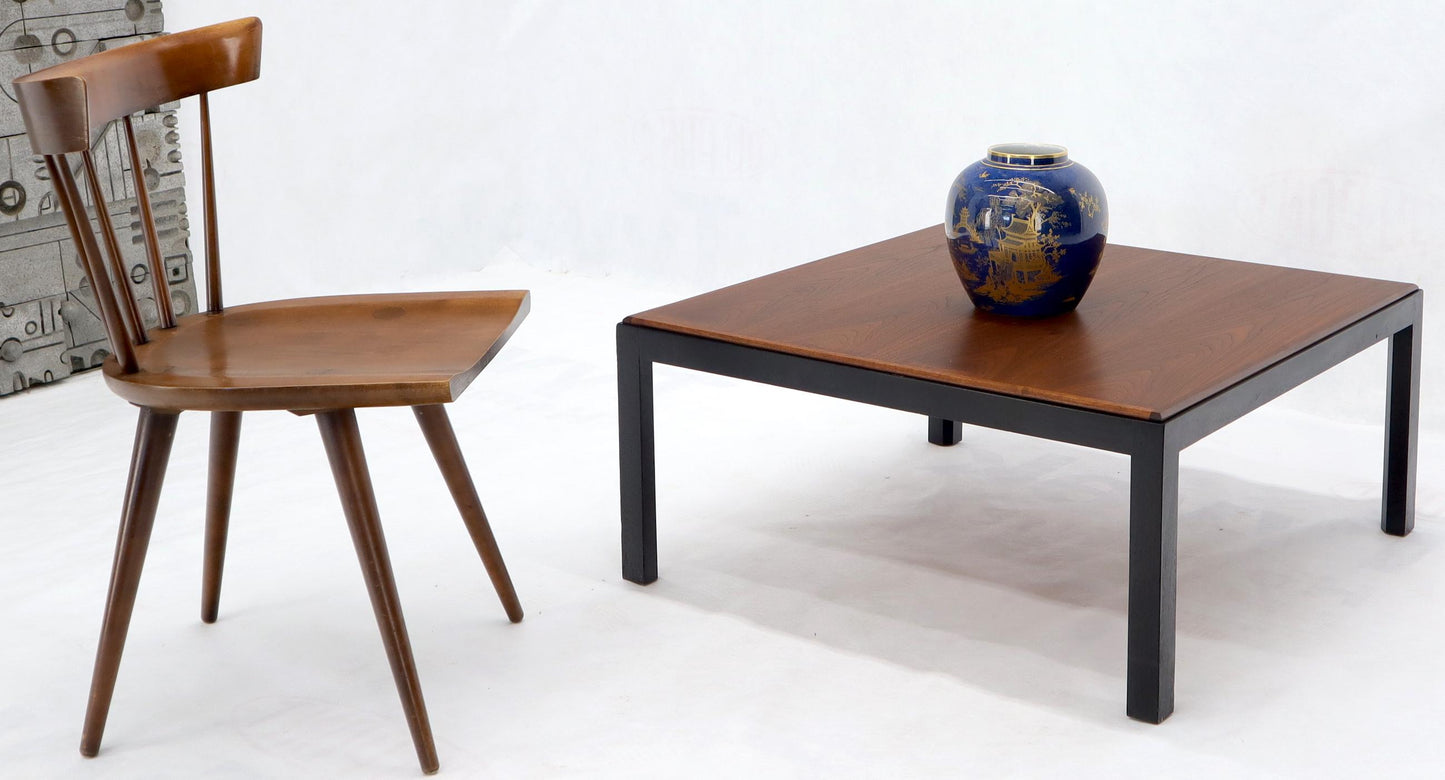 EstablishedLines Square Walnut Top Ebonized Base Center Coffee Table