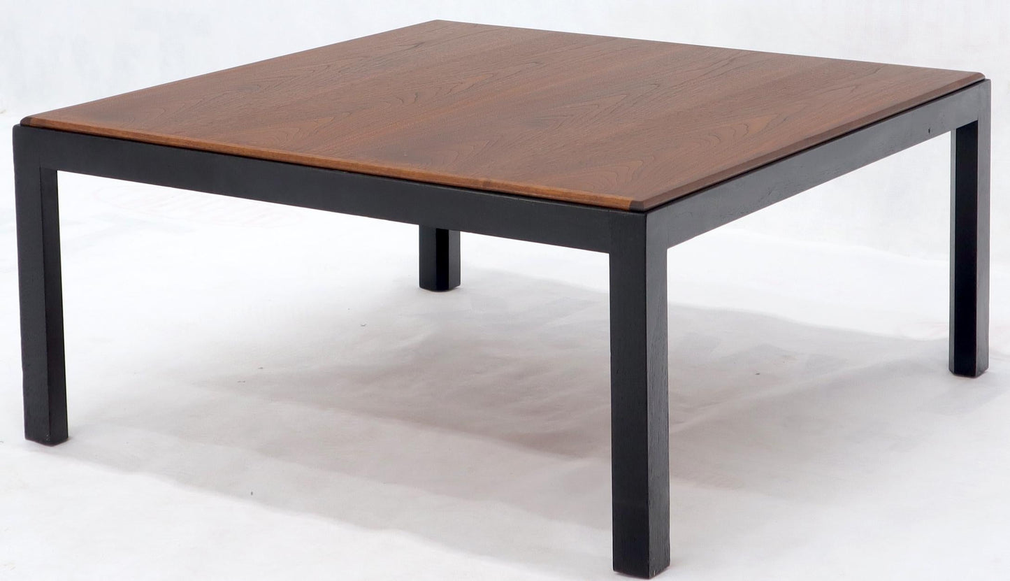 EstablishedLines Square Walnut Top Ebonized Base Center Coffee Table