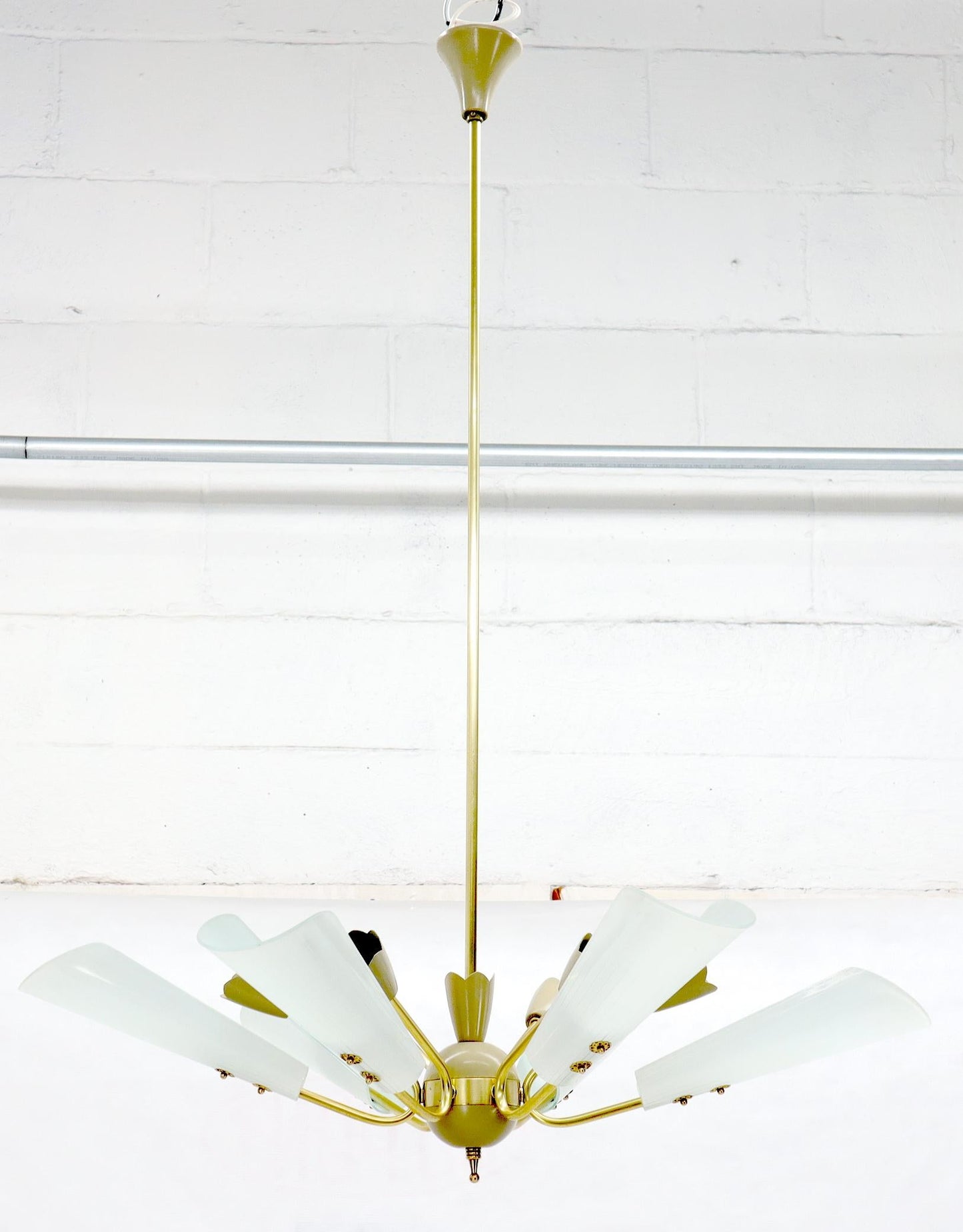 EstablishedLines Fontana Arte Brass Sputnik Chandelier Light Fixture