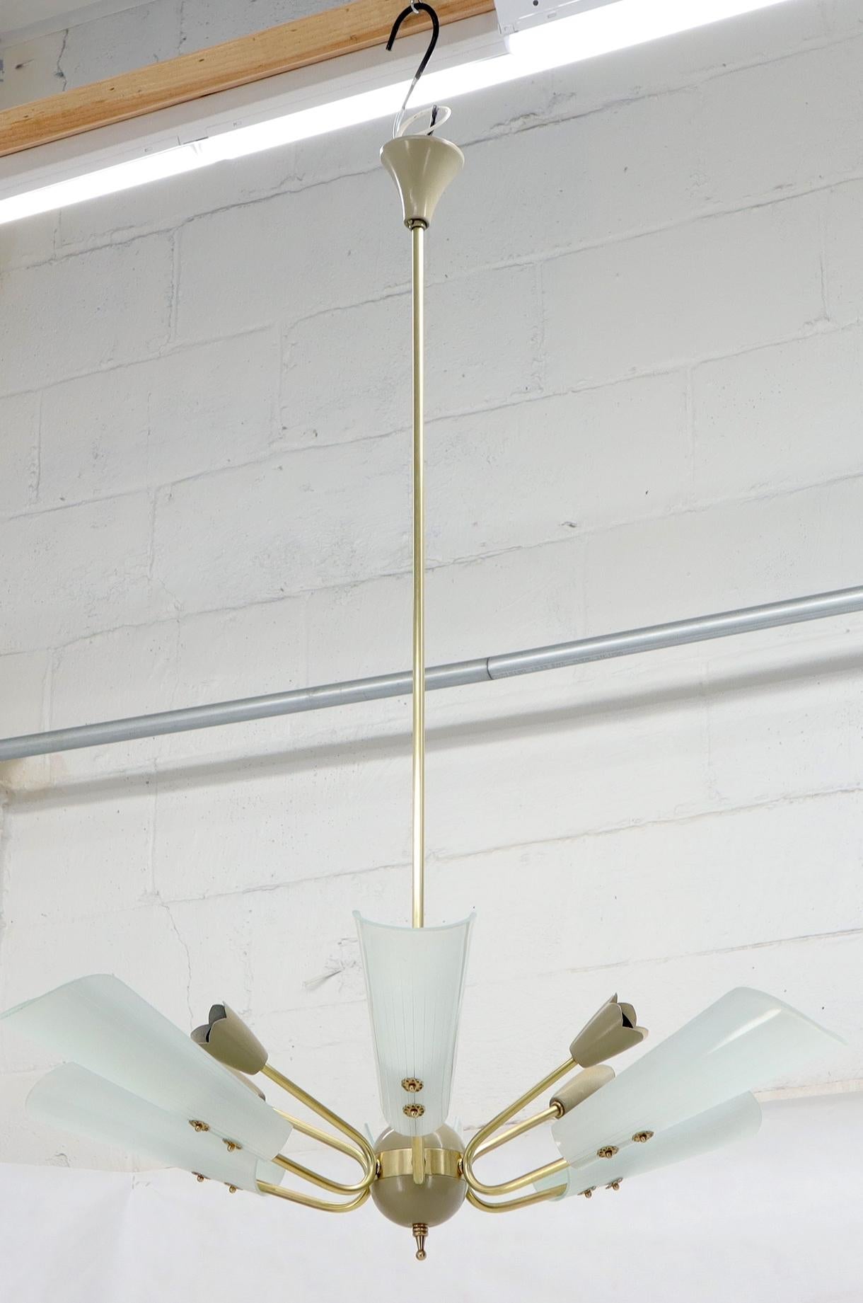 EstablishedLines Fontana Arte Brass Sputnik Chandelier Light Fixture