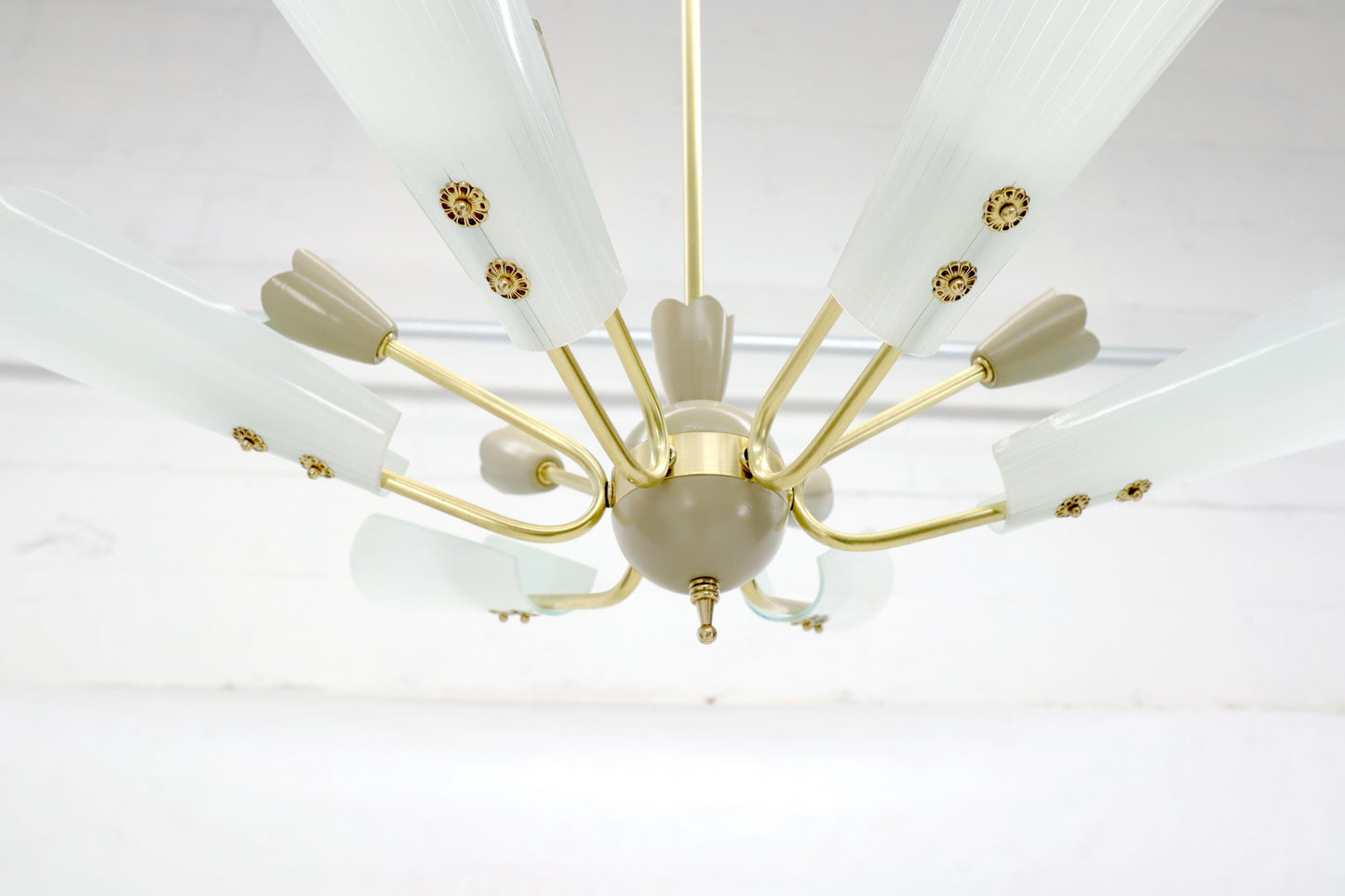 EstablishedLines Fontana Arte Brass Sputnik Chandelier Light Fixture