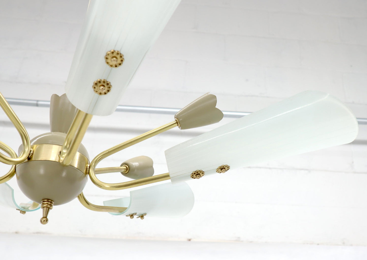 EstablishedLines Fontana Arte Brass Sputnik Chandelier Light Fixture