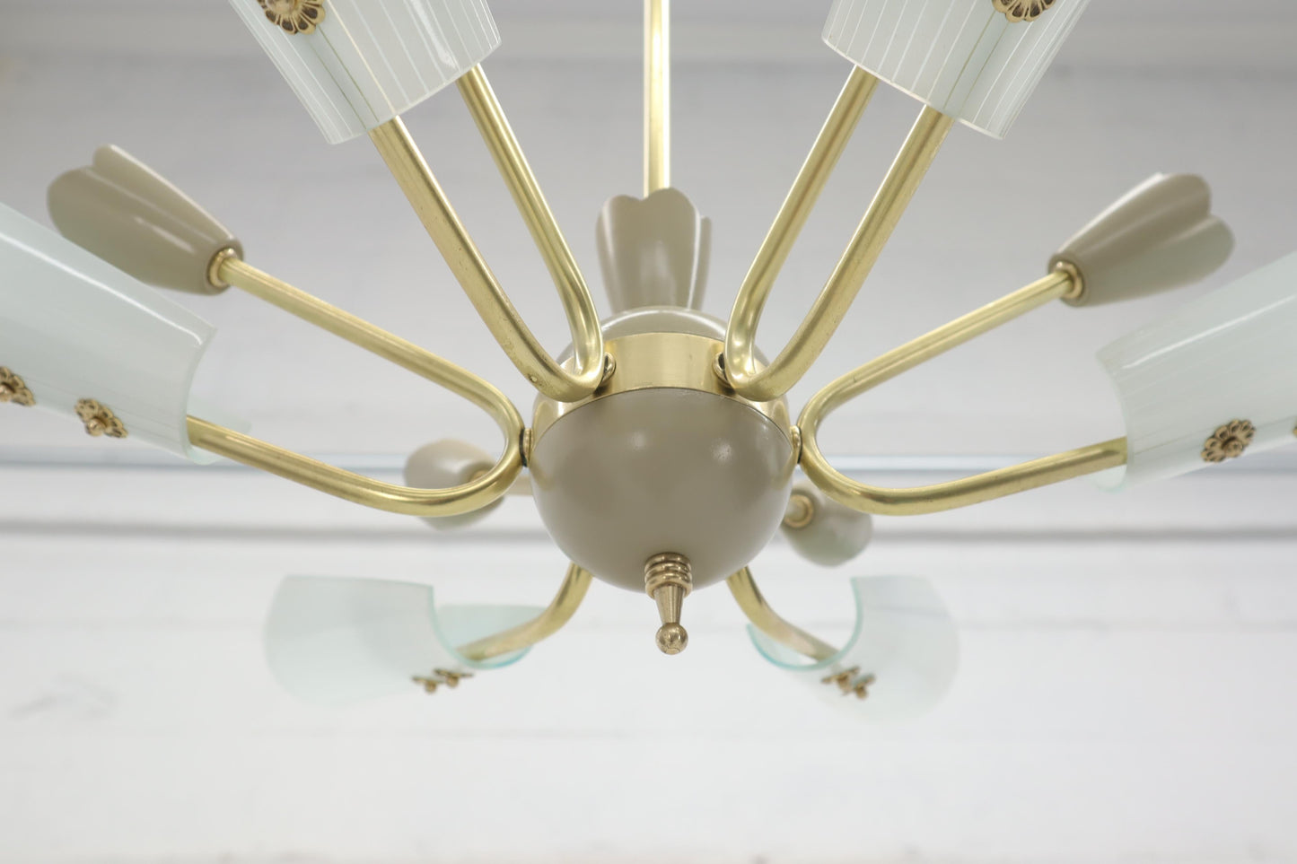 EstablishedLines Fontana Arte Brass Sputnik Chandelier Light Fixture