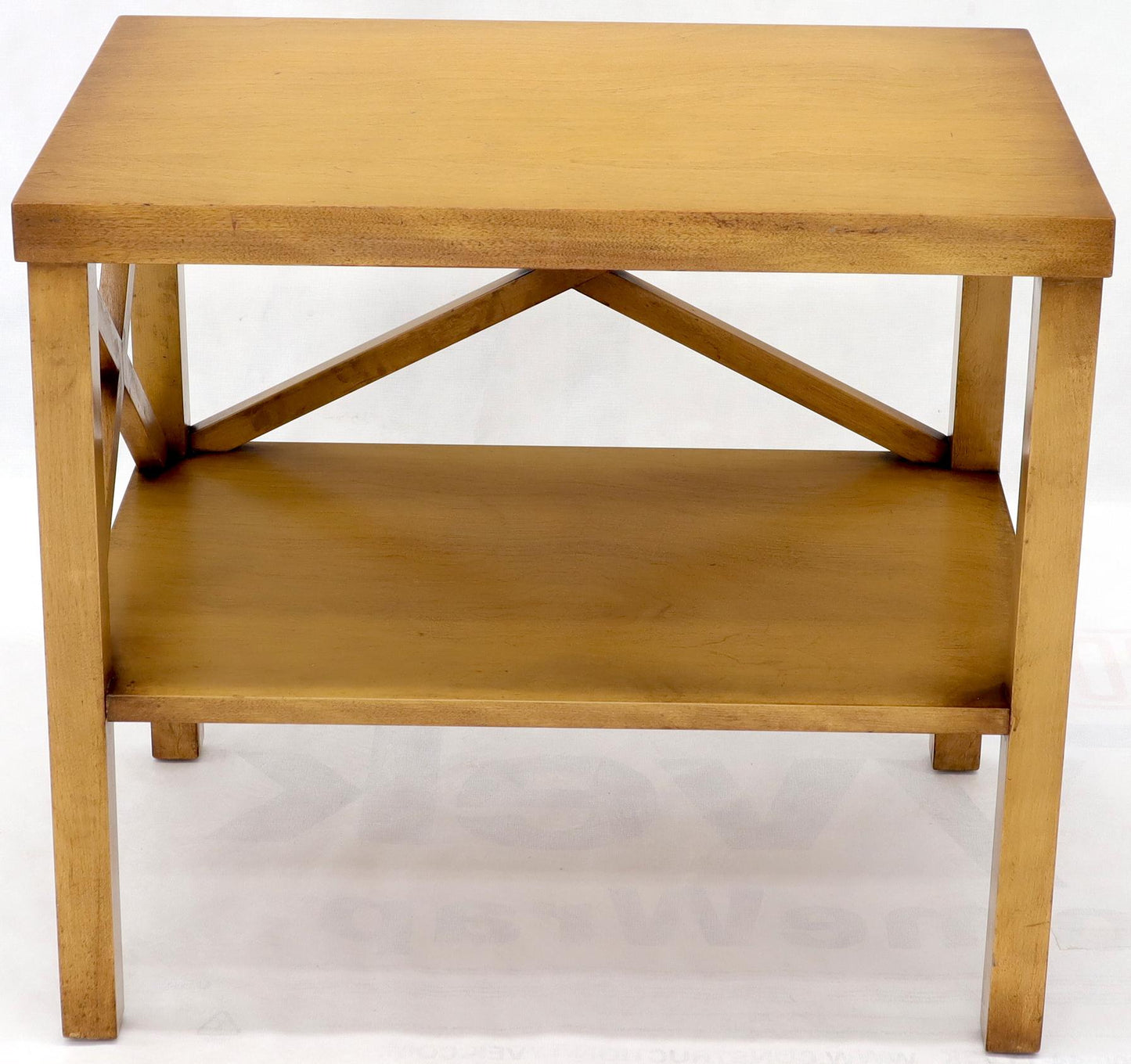 EstablishedLines Decorative Modern Design Faux Finish One Shelf Side End Table