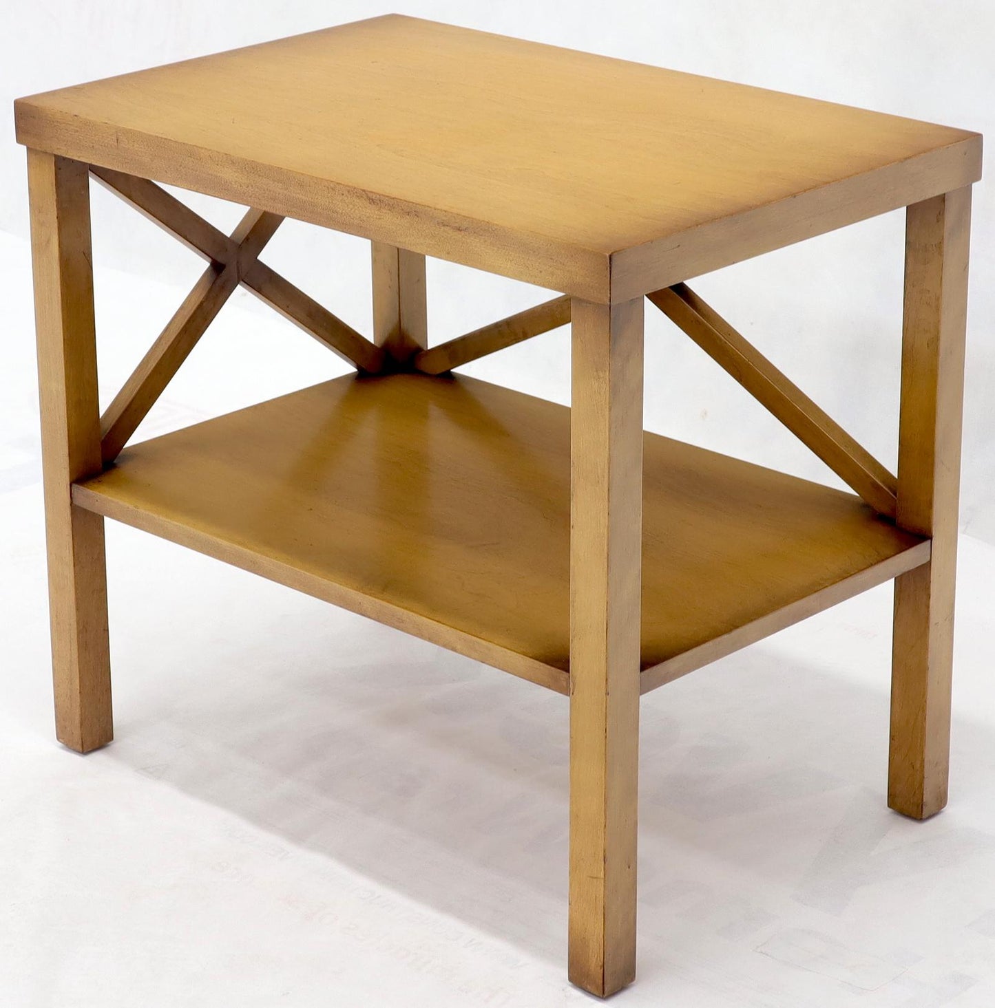 EstablishedLines Decorative Modern Design Faux Finish One Shelf Side End Table