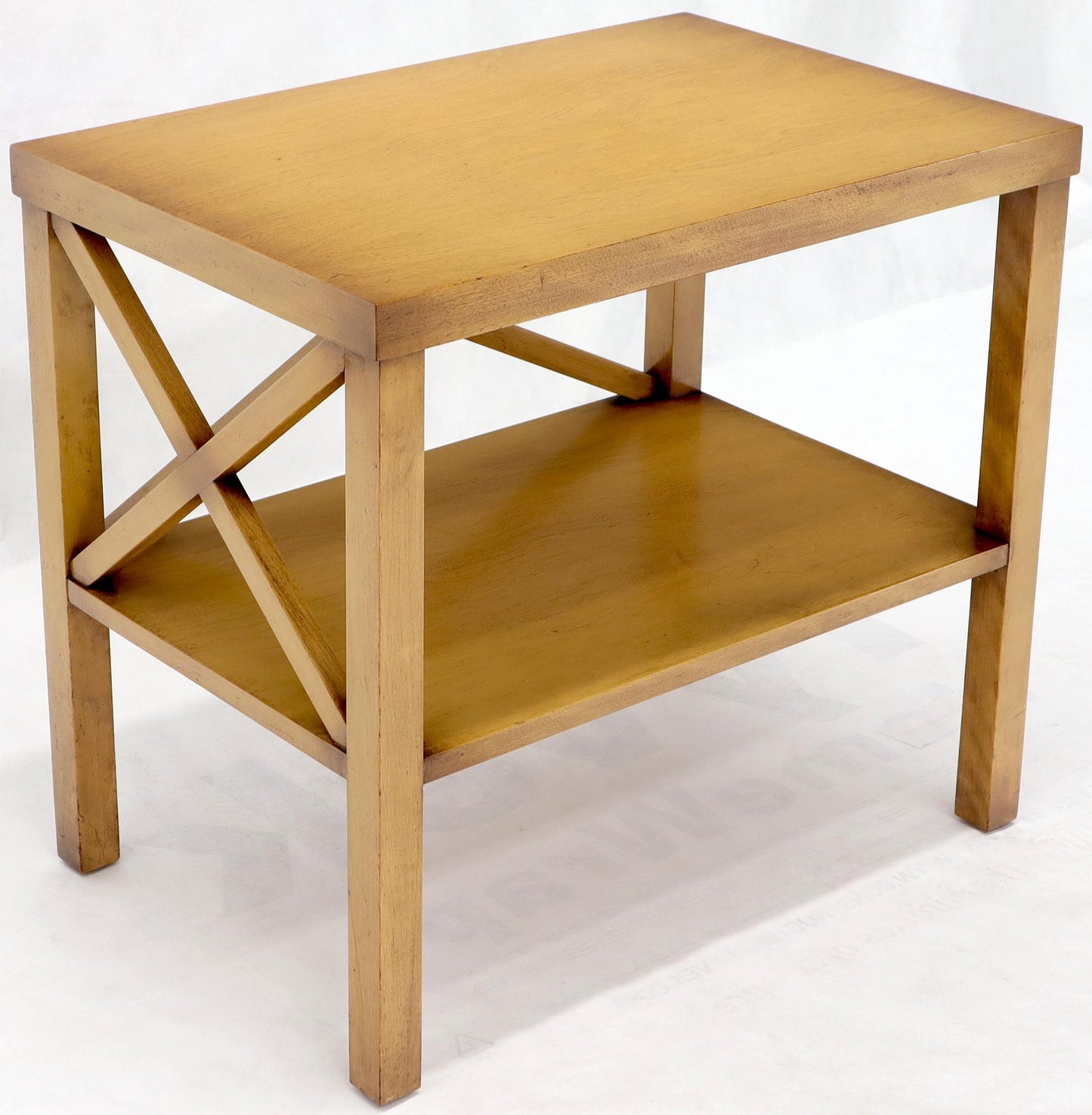 EstablishedLines Decorative Modern Design Faux Finish One Shelf Side End Table