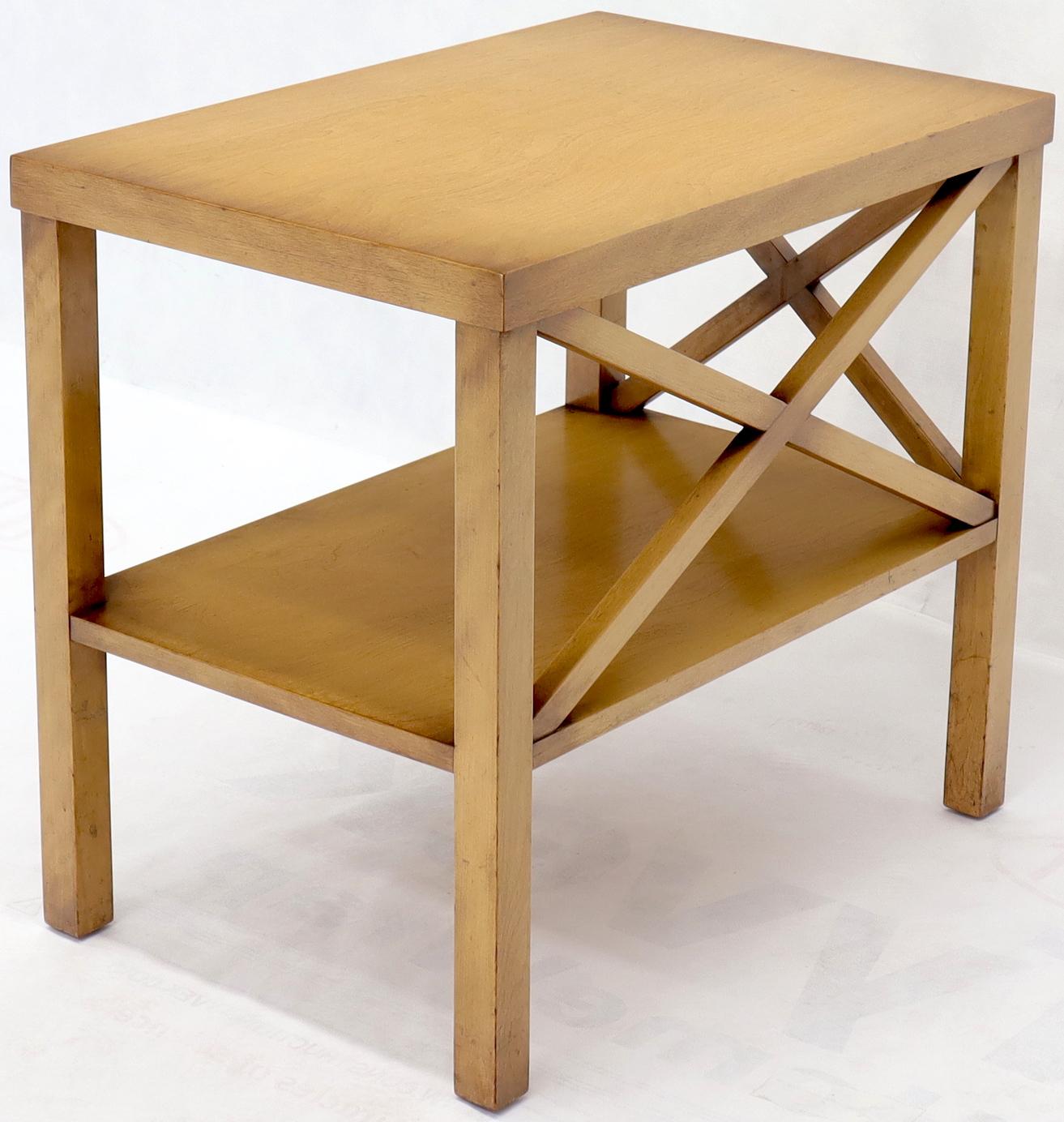 EstablishedLines Decorative Modern Design Faux Finish One Shelf Side End Table