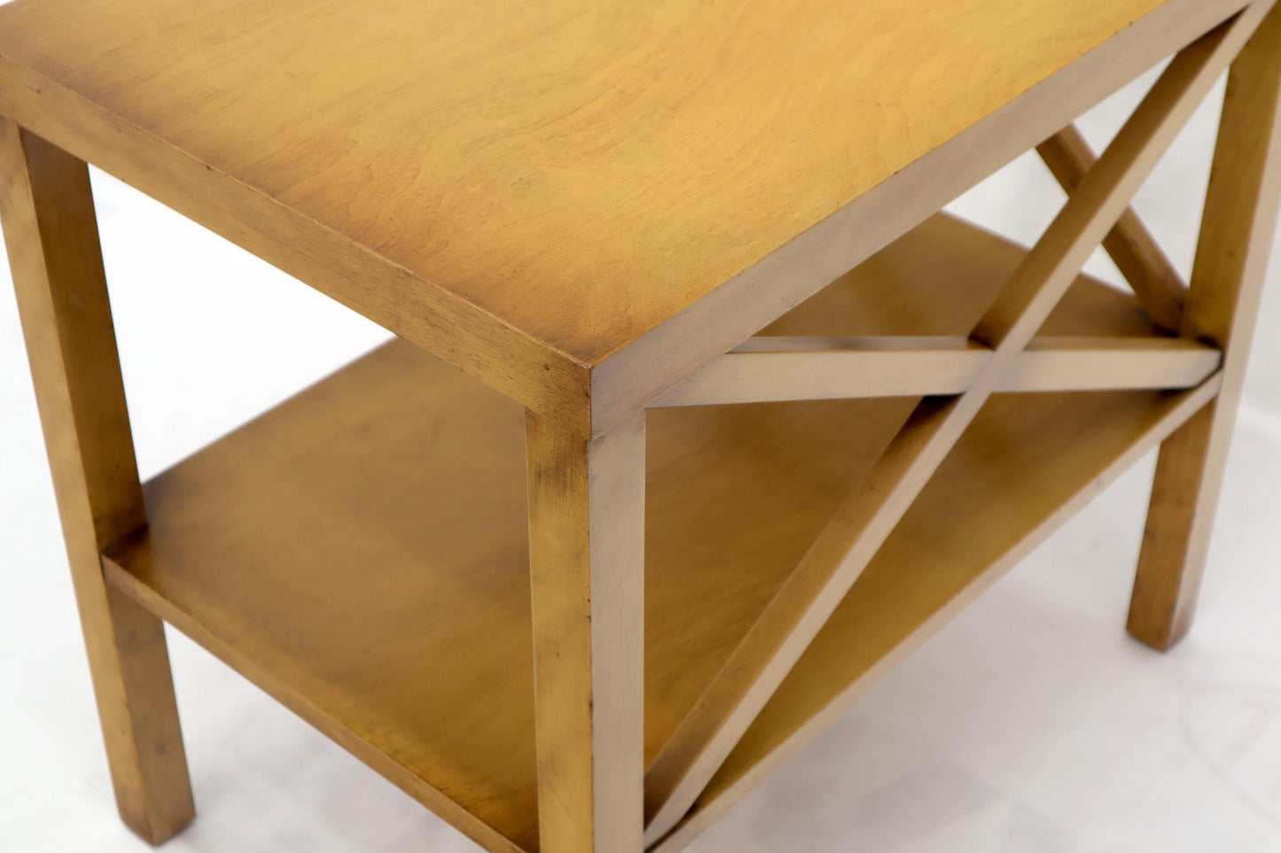 EstablishedLines Decorative Modern Design Faux Finish One Shelf Side End Table